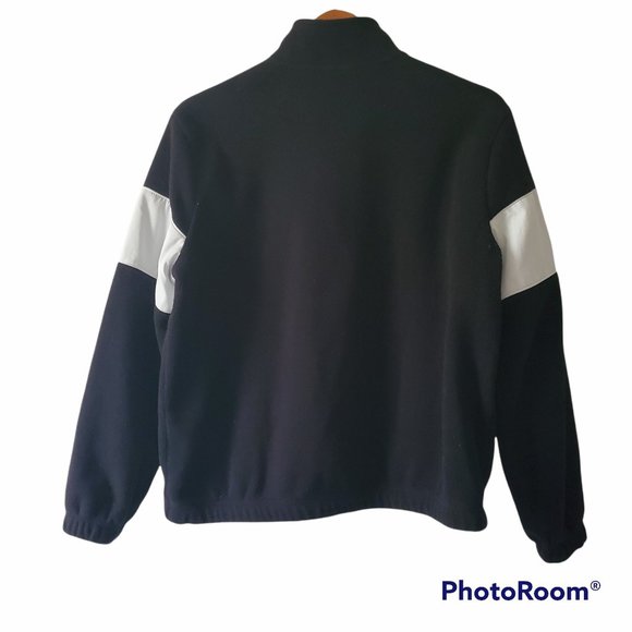 FILA Women's Black Color Block Quarter Zip Fleece Pullover Sweatshirt Sz Medium - Picture 6 of 15